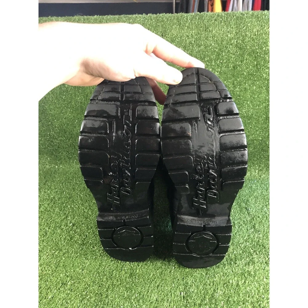 Vintage Harley Davidson USA Black Leather Motorcycle Cowboy Boots Mens 9
